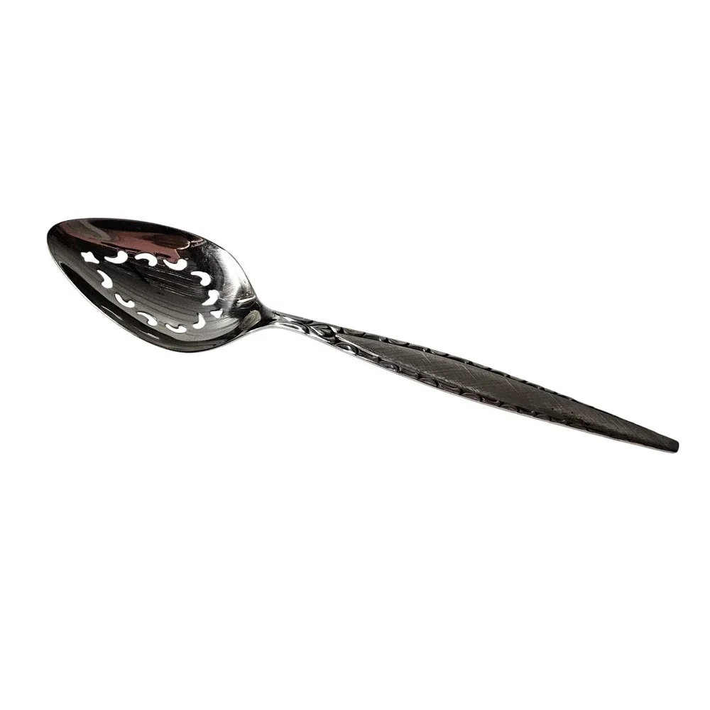 Vintage Oneida Community Venetia Stainless Steel Flatware‎ Slotted Serving Spoon